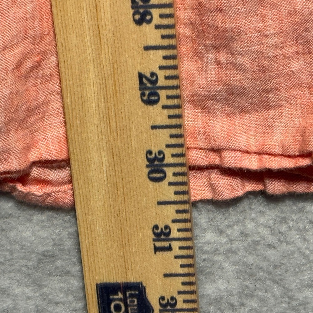 Tommy Bahama Mens XL Coral Orange 100% Linen Long Sleeve Button Down Shirt - Picture 4 of 9